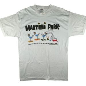 Vintage 'Martini Park' South Park Parody T-Shirt Drinking Tee L Single Stitch